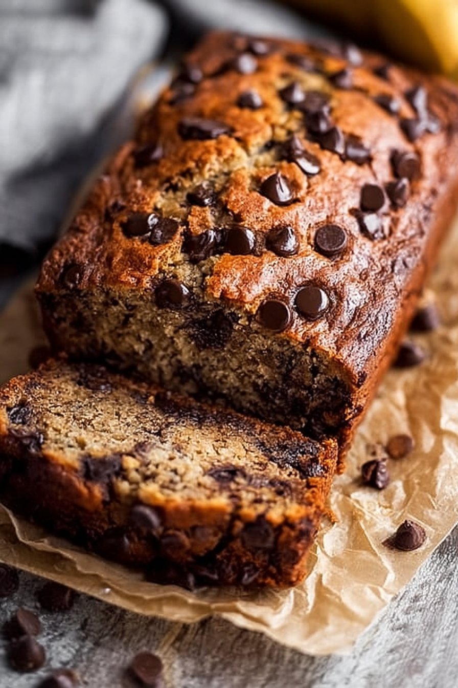 Super Moist Chocolate Chip Banana Bread Recipe