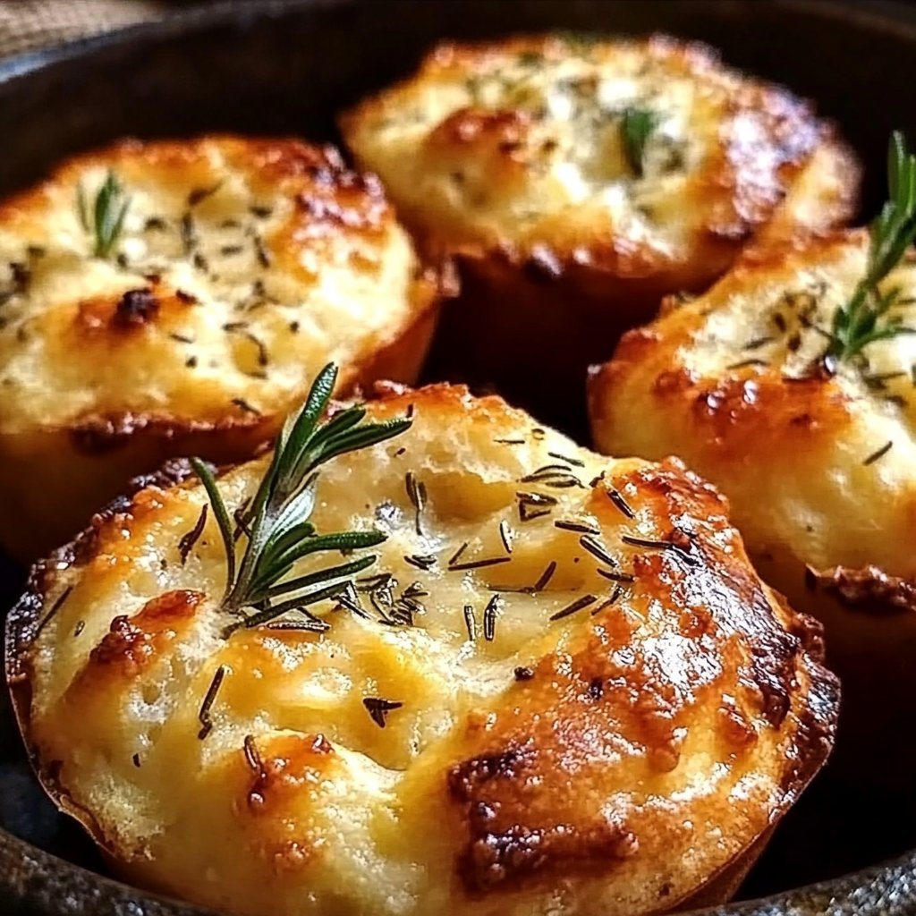 Garlic & Rosemary Focaccia Muffins