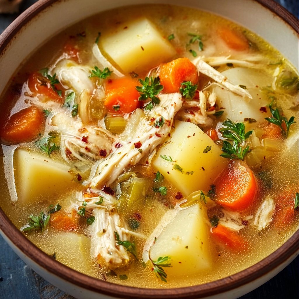 Comforting Chicken Soup with Potatoes 2 Comforting Chicken Soup with Potatoes