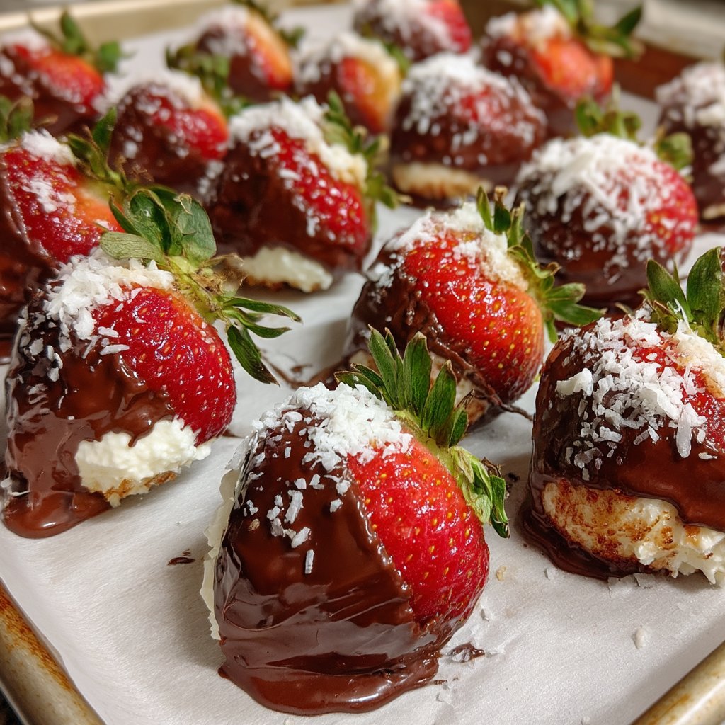 Mascarpone Filled Strawberries (Chocolate Dipped)