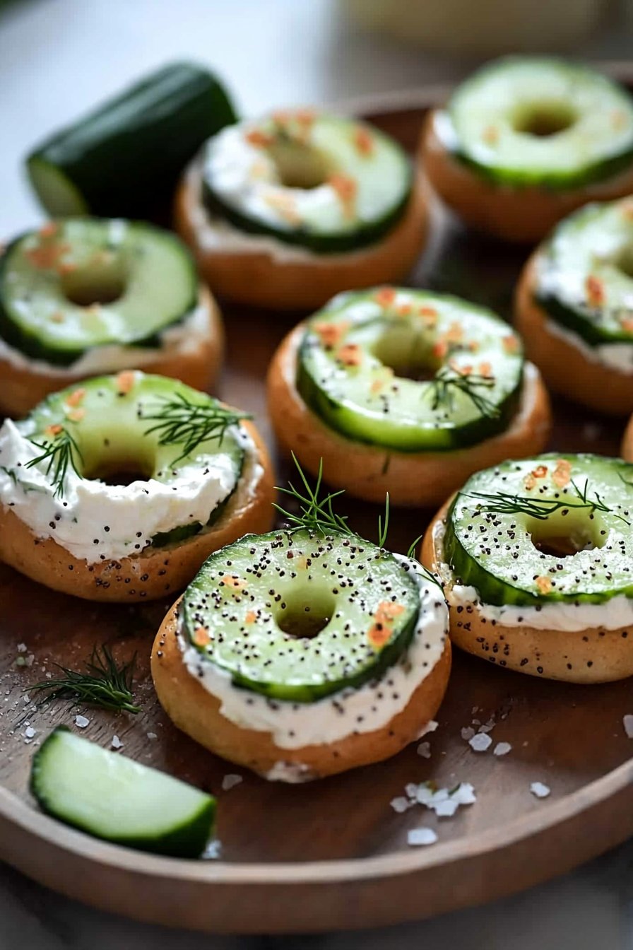 Bagel Cucumber Bites