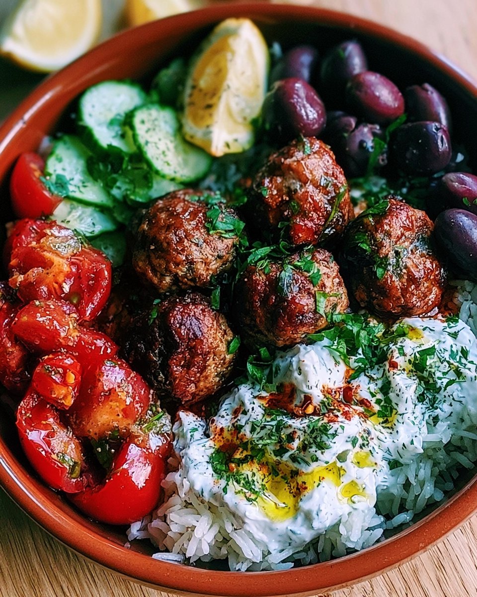 Greek Meatball Bowl Recipe