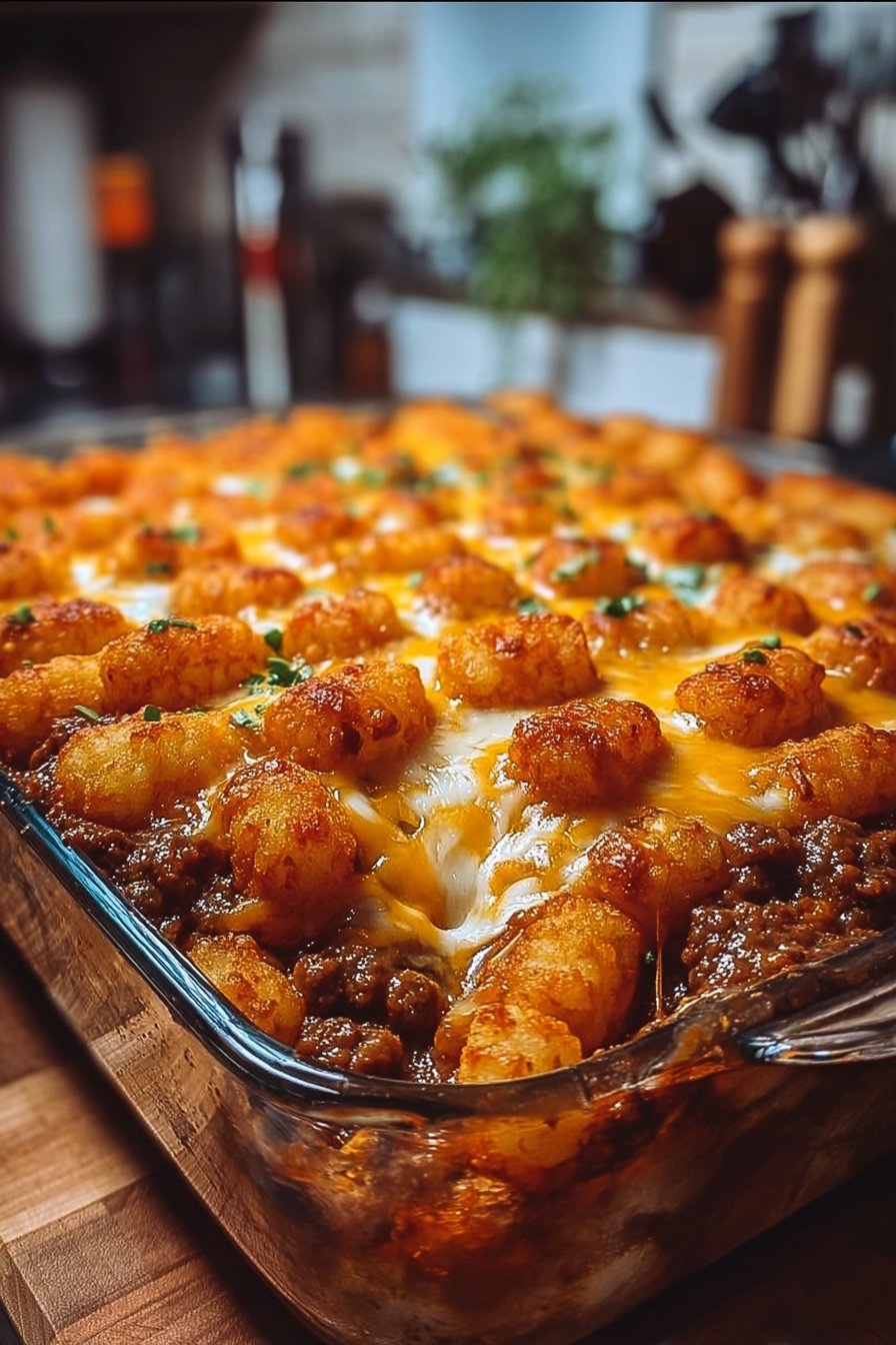 Chili Cheese Tater Tot Casserole: A Family Favorite Dish!