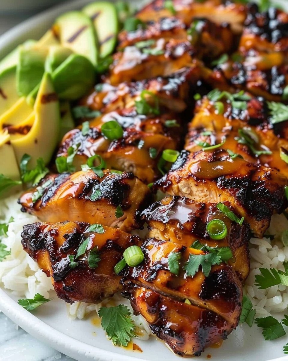 Grilled Chicken with Maple Sriracha Glaze