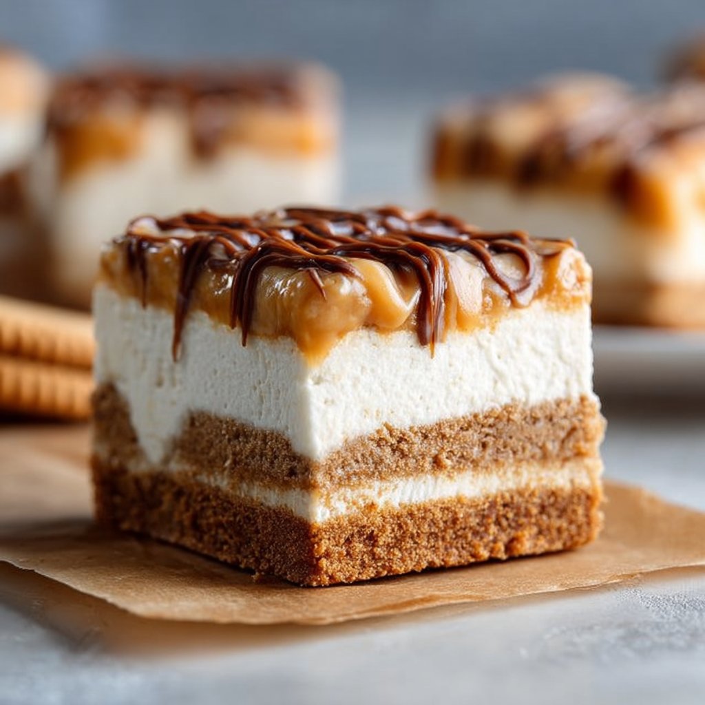 No-Bake Biscoff Cheesecake Bars