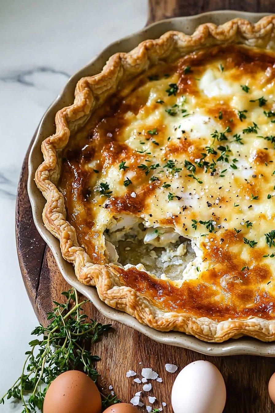 Hausgemachter Fisch-Quiche