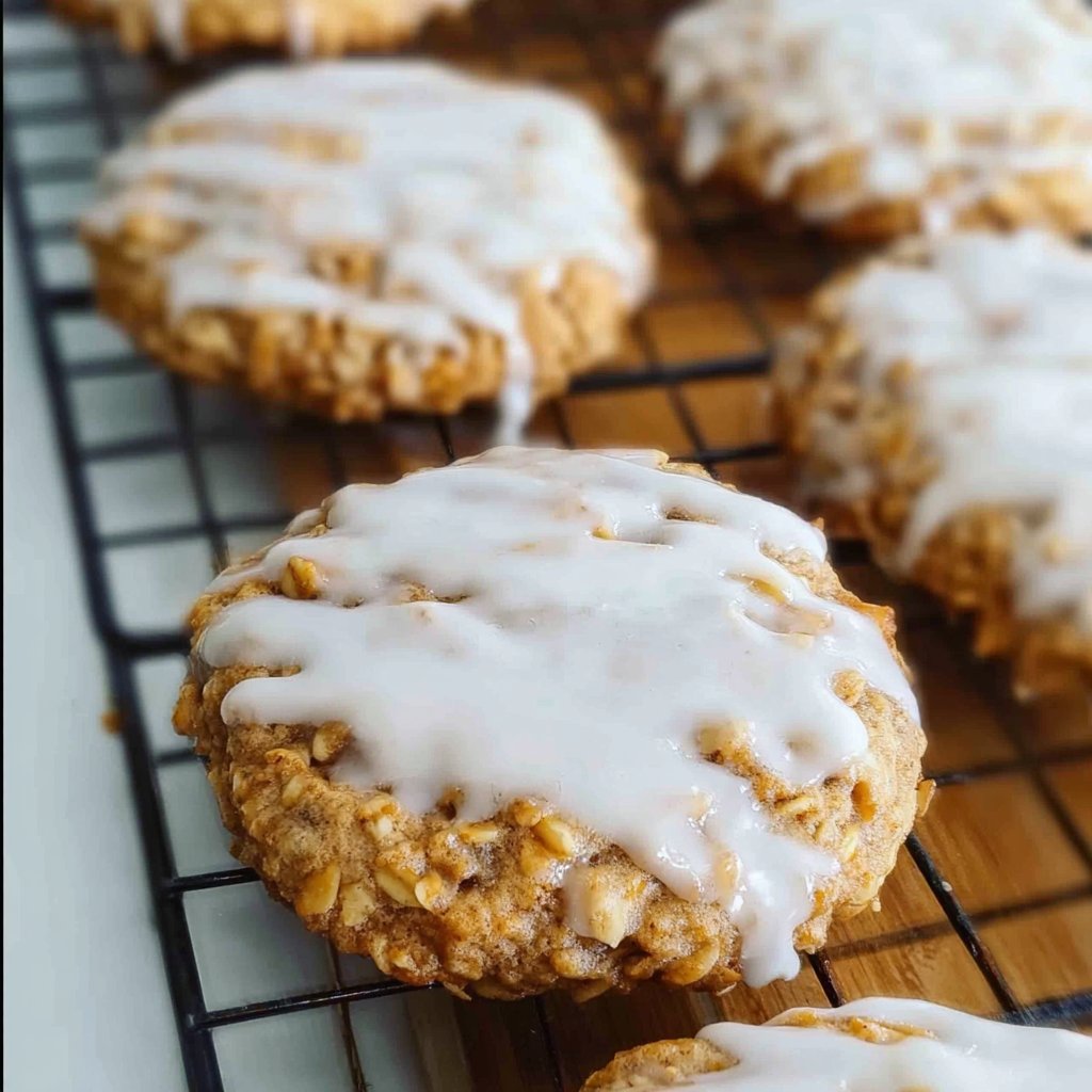 Iced oatmeal cookies - Crumbl copycat