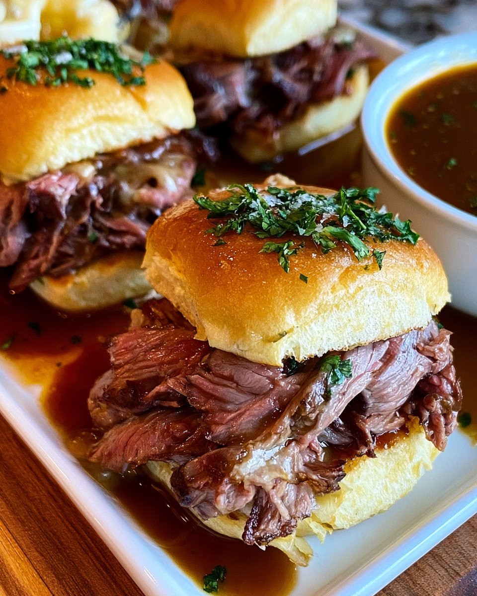 Thin Steak French Dip Sliders Recipe