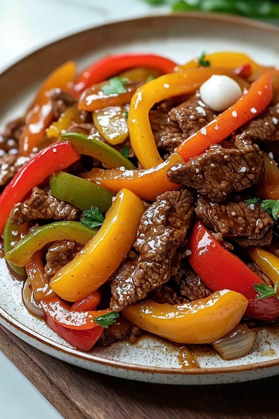 Beef Sauté with Peppers and Onions