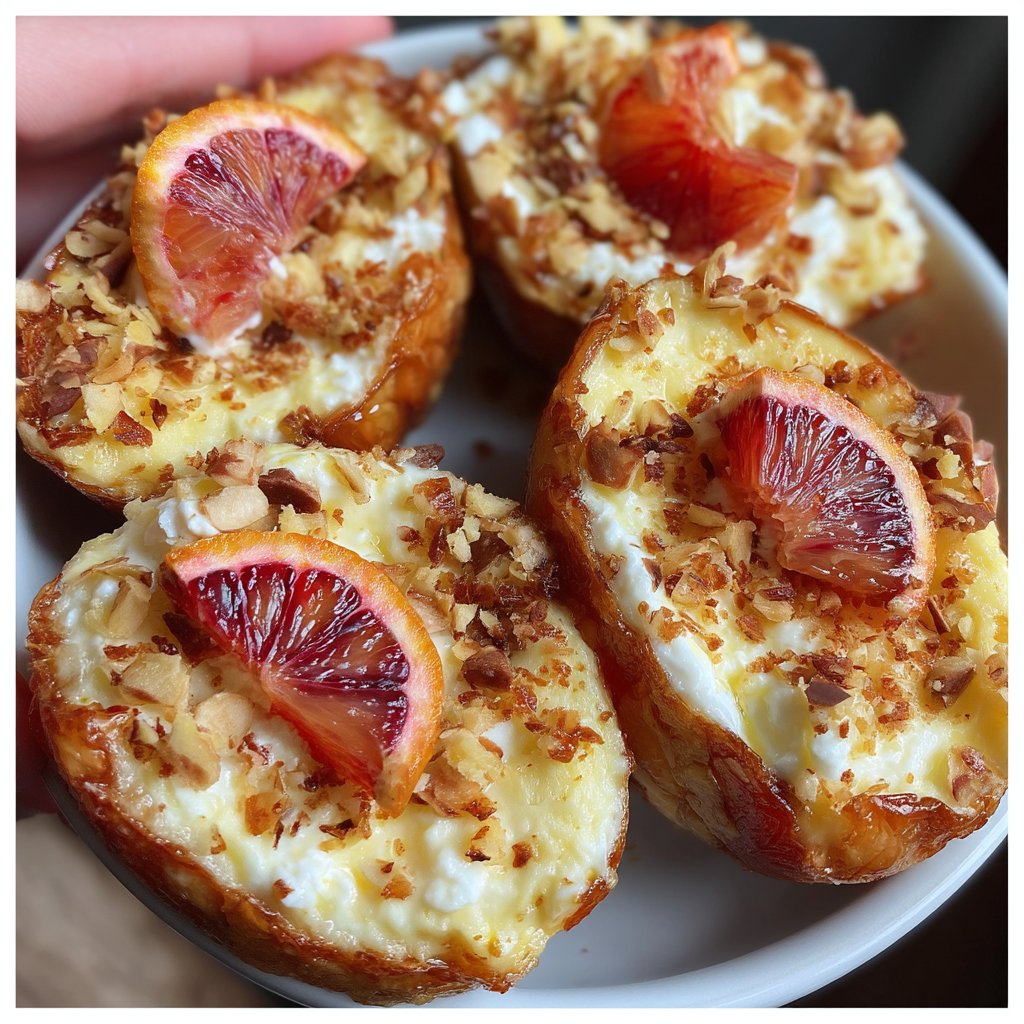 Blood Orange Macadamia Ricotta Pudding Cups