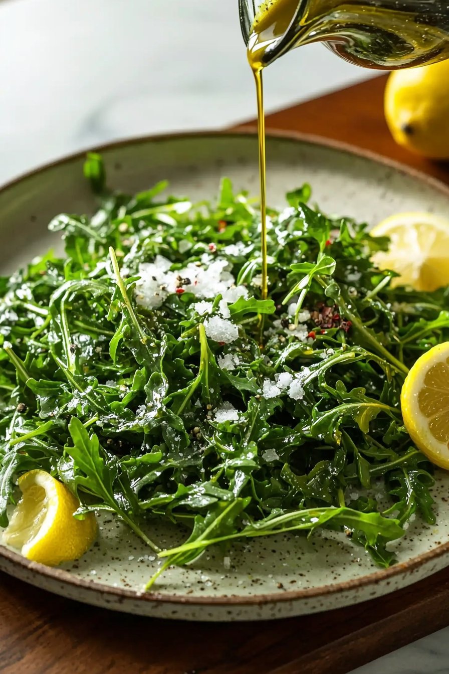 Schneller & Frischer Rucola-Salat mit Zitronen-Dressing