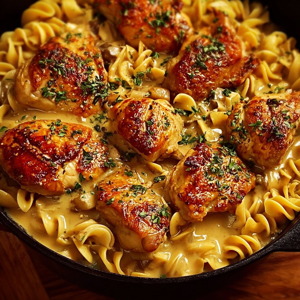 One-Pan Chicken with Buttered Noodles