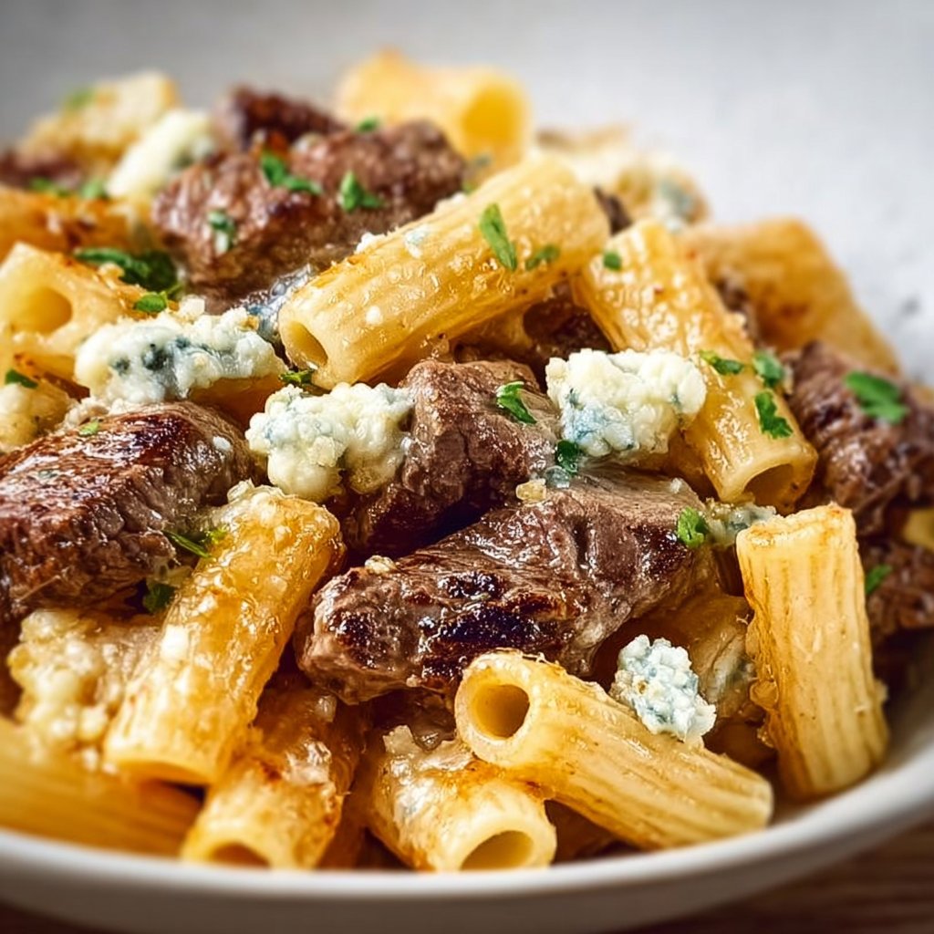 Steak & Blue Cheese Rigatoni Bake