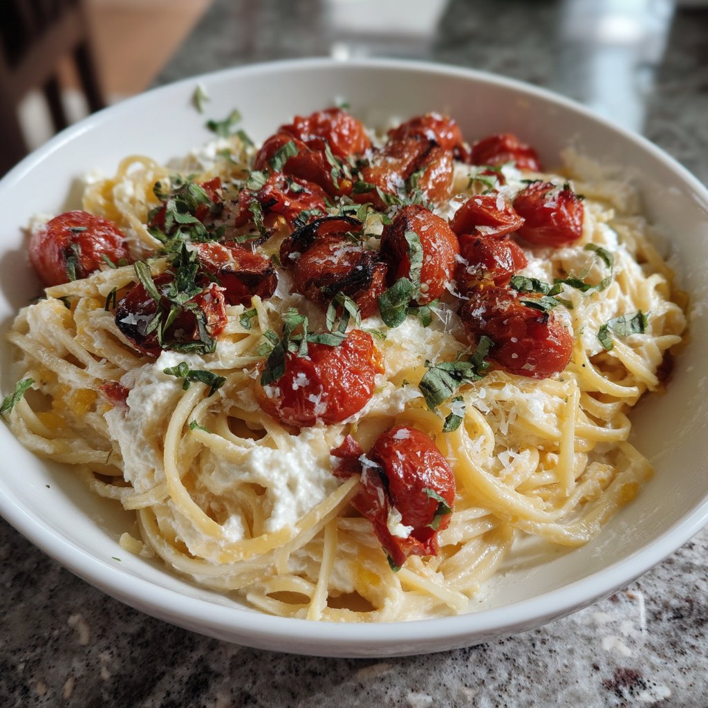 Roasted Tomato Whipped Ricotta Pasta 3 Roasted Tomato Whipped Ricotta Pasta