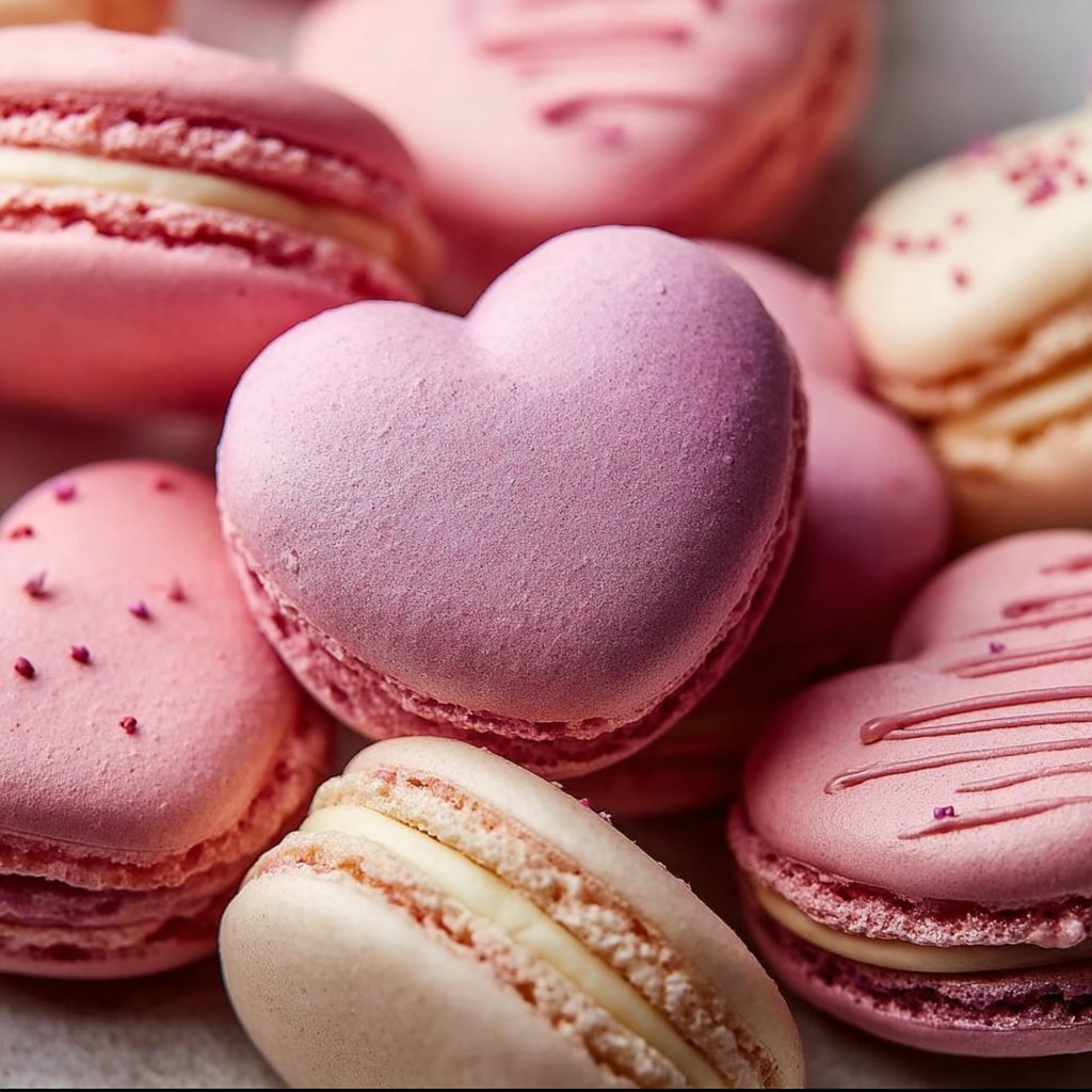 Heart-Shaped Macarons 1 Heart-Shaped Macarons