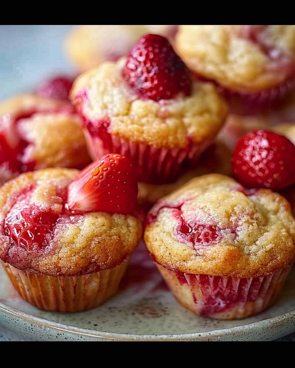 Strawberry Yogurt Mini Muffins