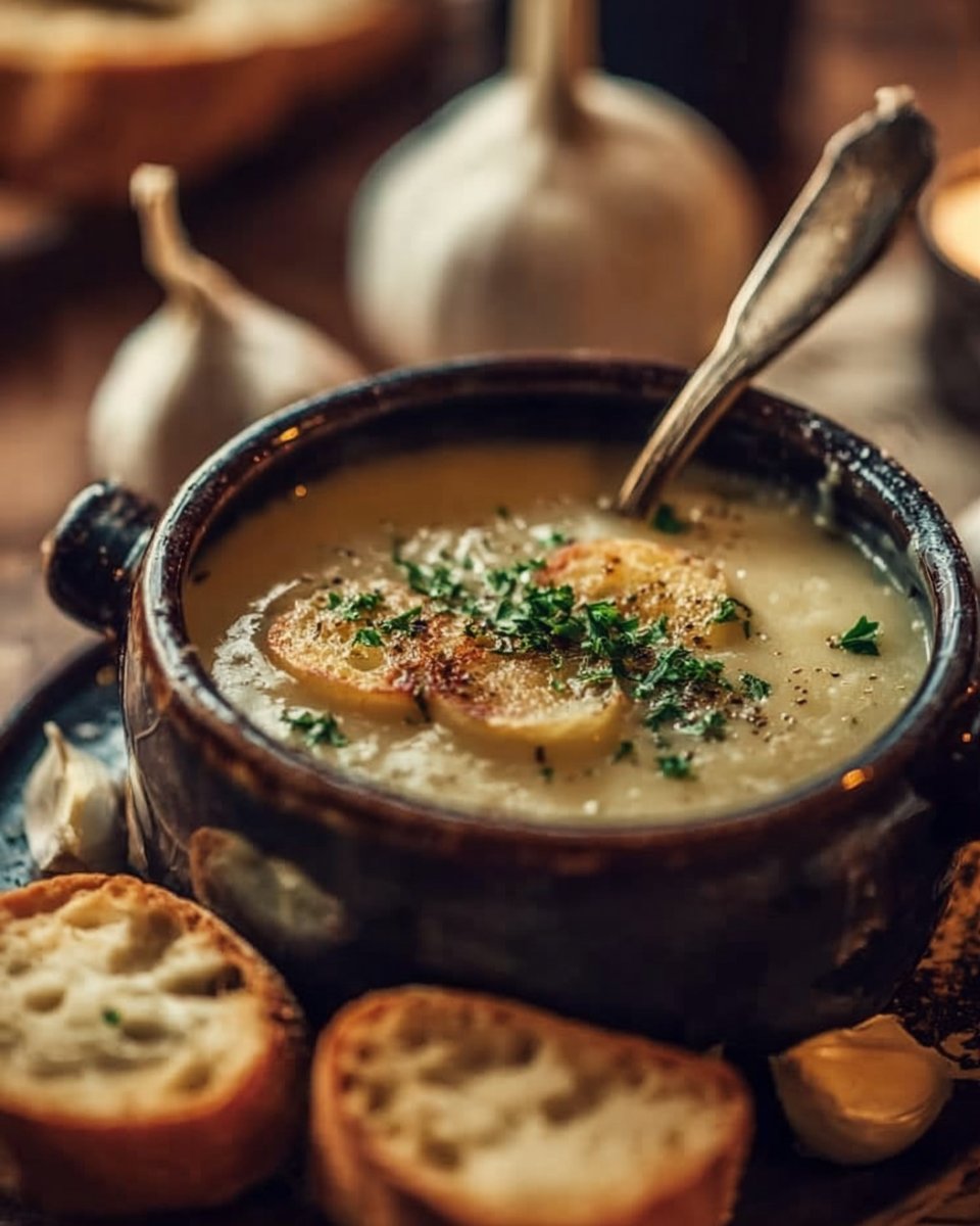 Country French Garlic Soup