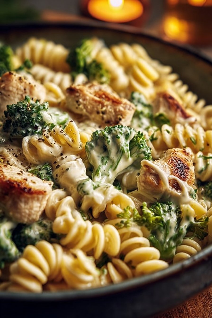 Creamy Rotisserie Chicken Broccoli Pasta