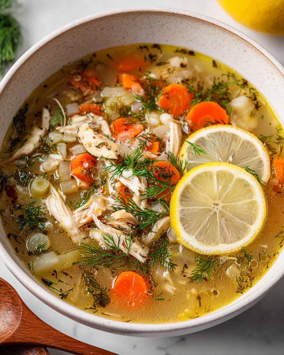 Lemon Chicken Orzo Soup