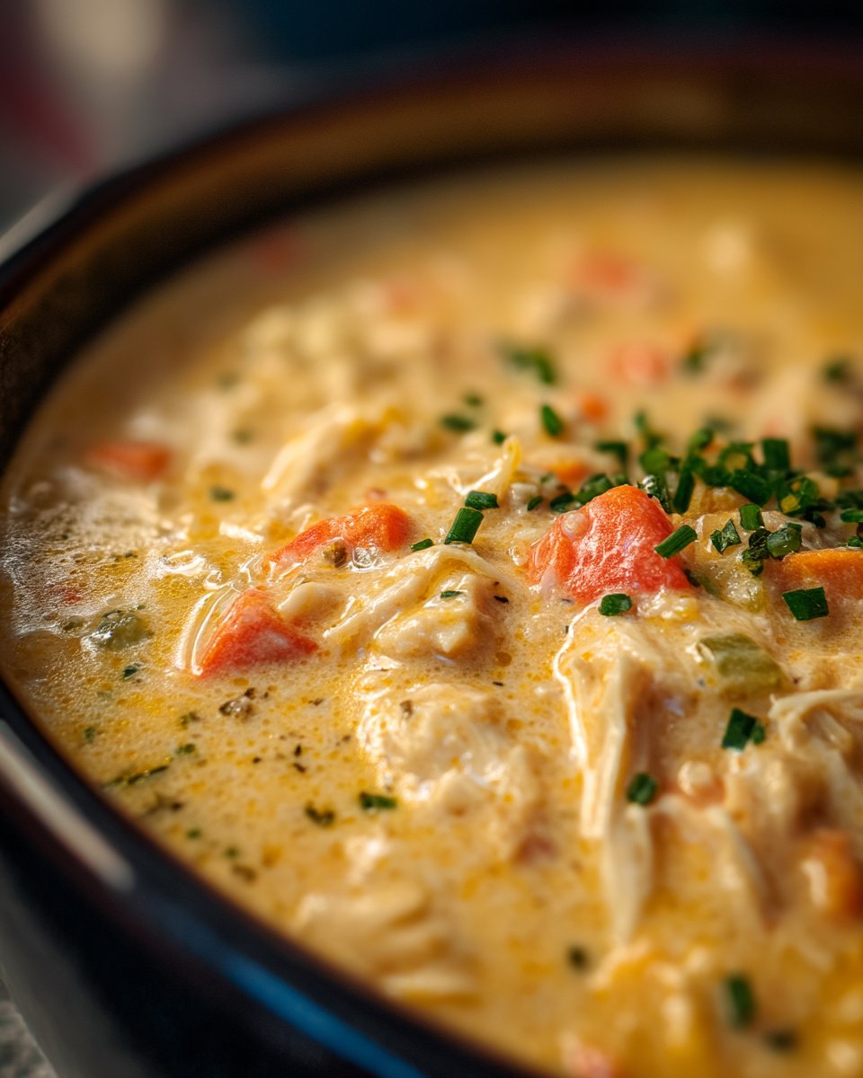 Crockpot White Chicken Chili with Cream Cheese