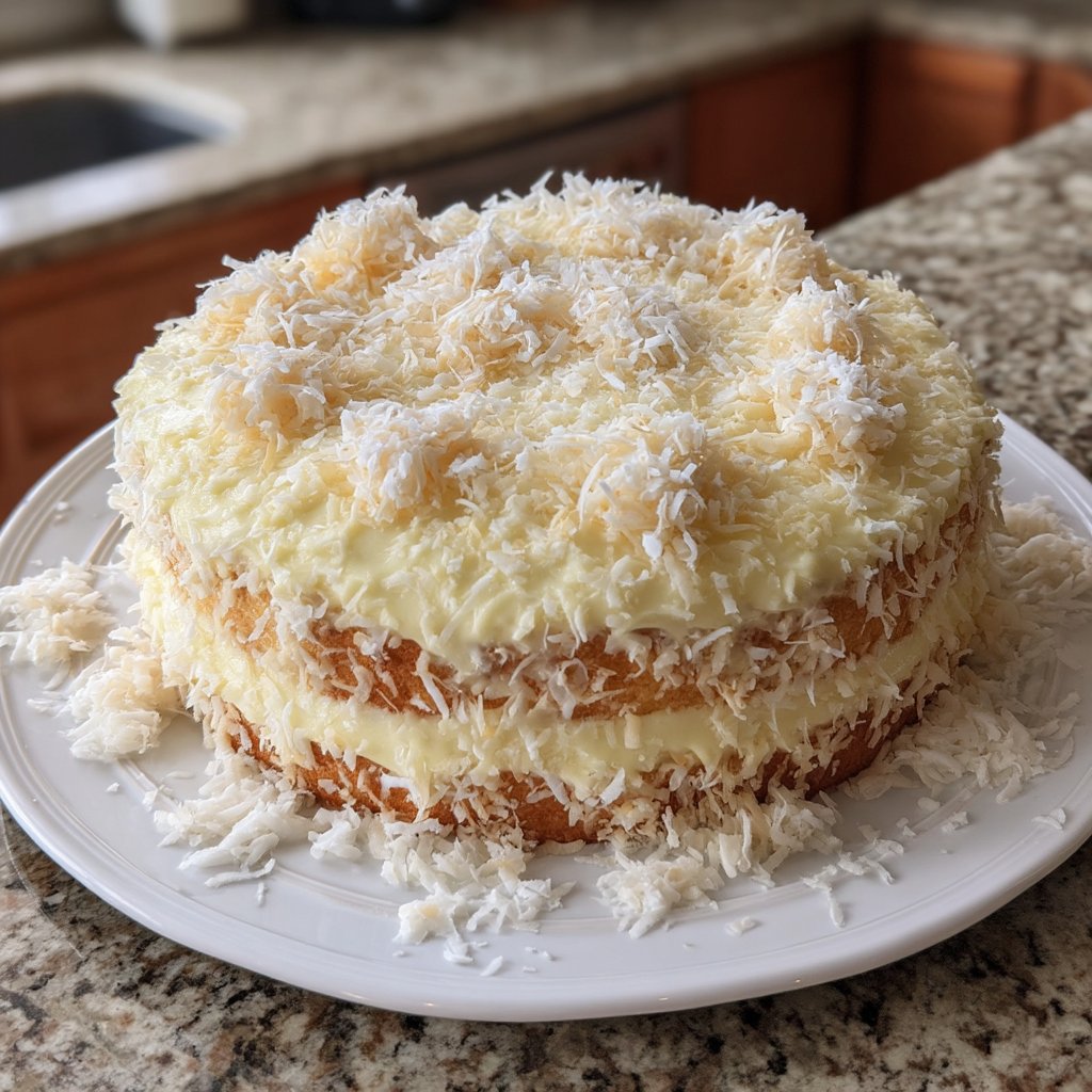 Limoncello Coconut Layer Cake