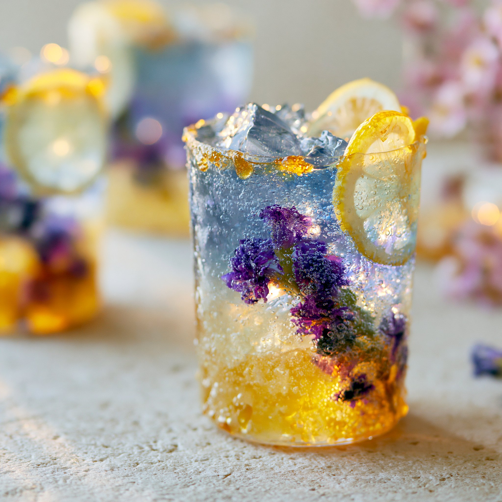 Honey Lemon Butterfly Fizz