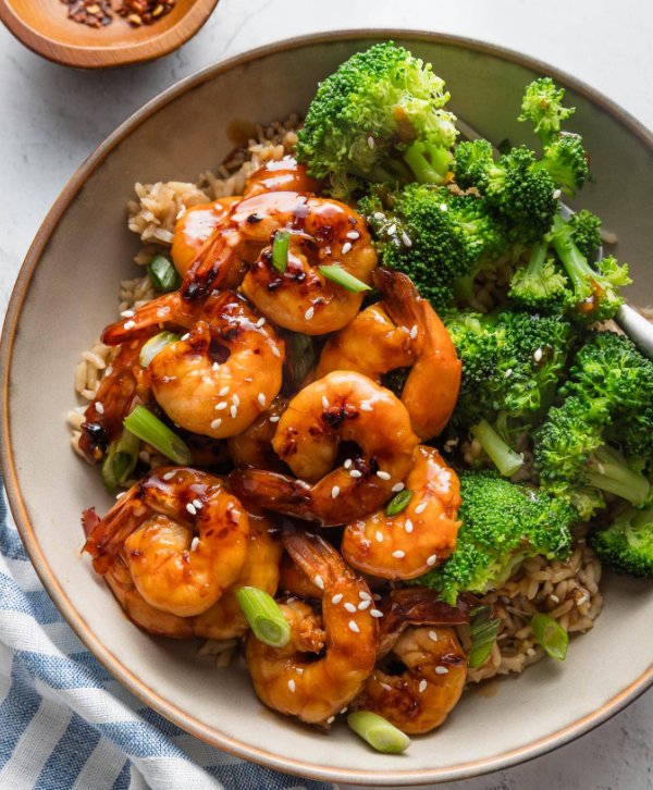 High-Protein Honey Garlic Shrimp