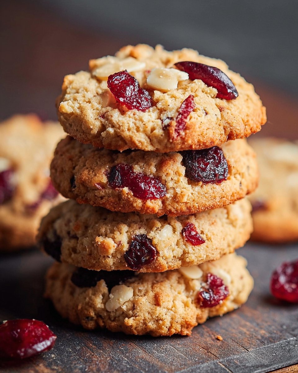 Gluten-Free Almond Flour Cookies with Cranberries and Maple Syrup