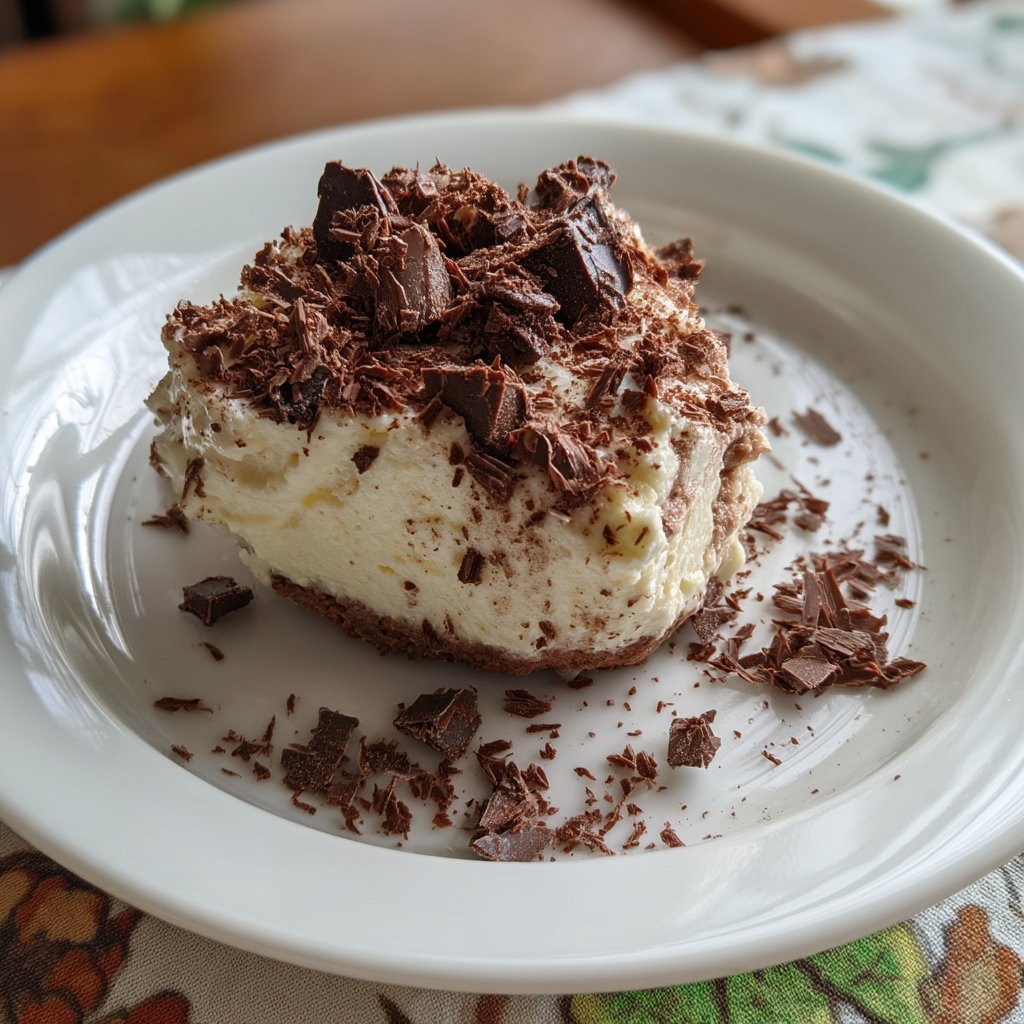 Amaretto Mascarpone Mousse with Shaved Chocolate