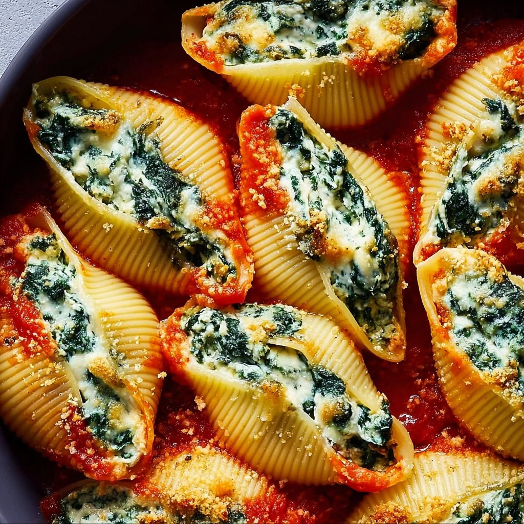 Spinach and Ricotta Stuffed Shells
