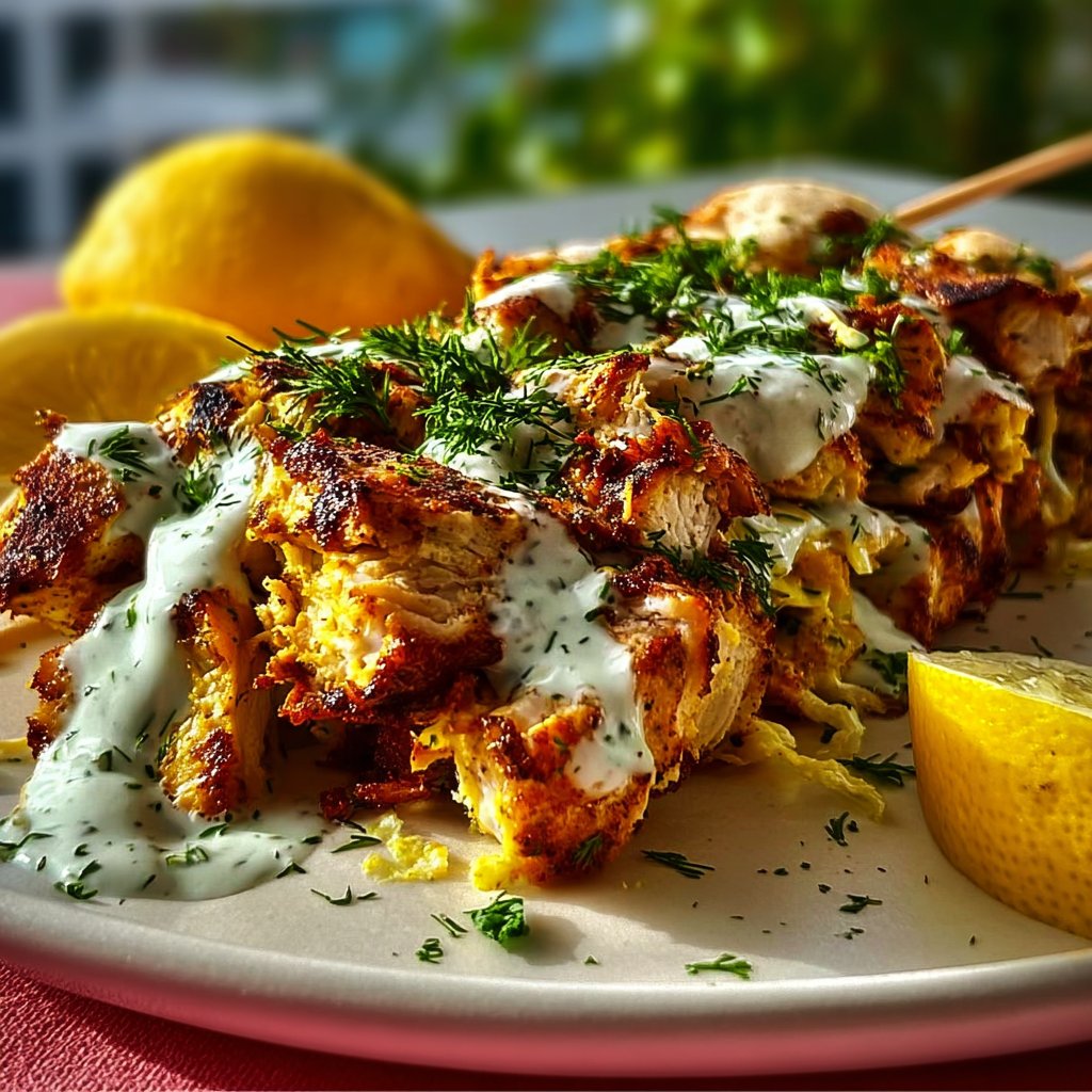 Chicken Shawarma with Yogurt Sauce