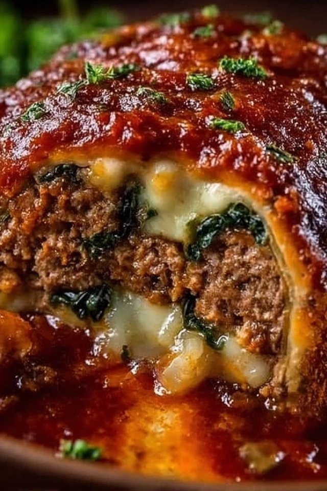 Stuffed Italian Meatloaf for an Easy Comfort Food Dinner 2 Stuffed Italian Meatloaf