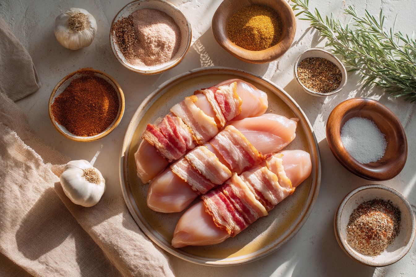 Chicken Strips Wrapped with Bacon