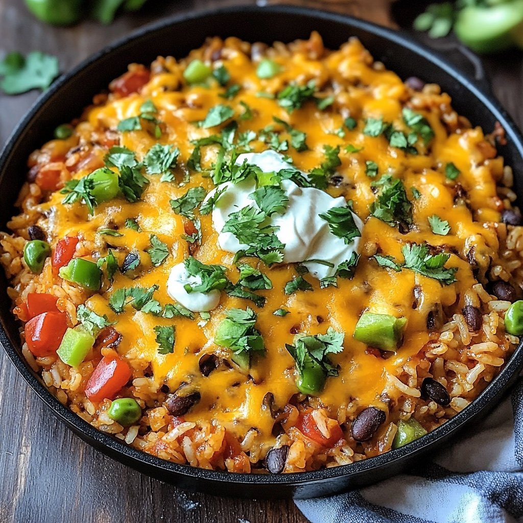 Cheesy Taco Rice Skillet
