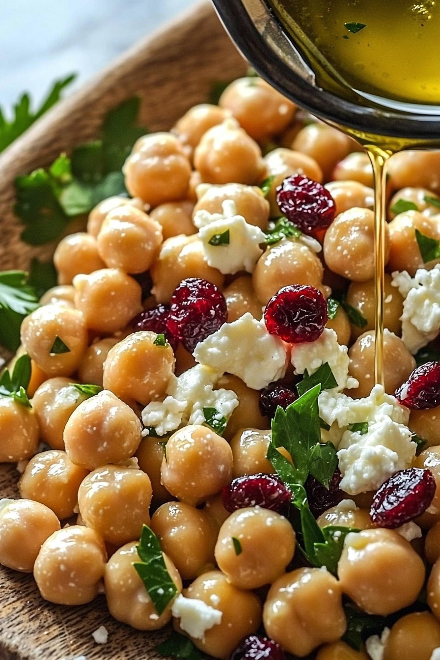 Feta and Cranberry Chickpeas
