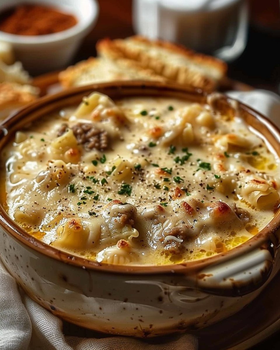 Alfredo Lasagna Soup
