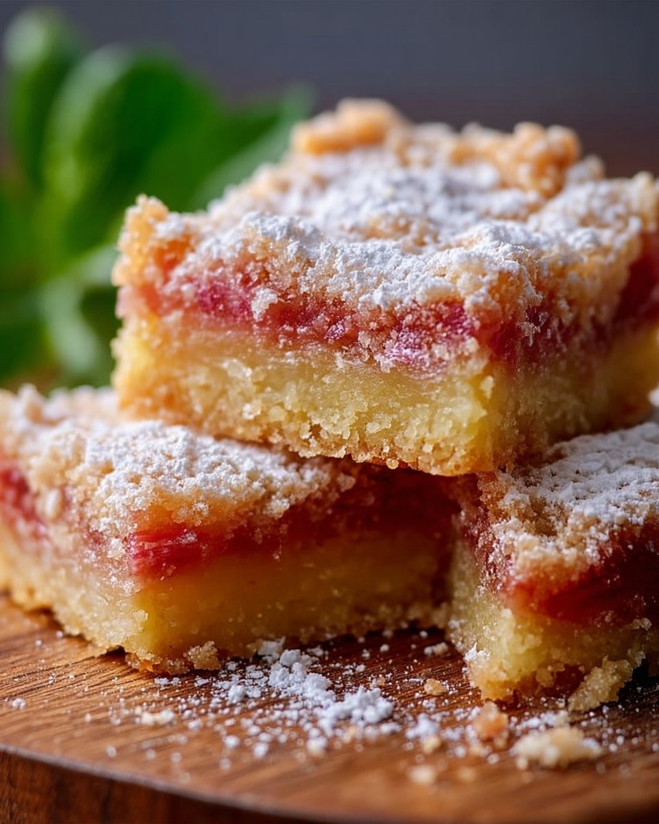 Homemade Lemon Rhubarb Bars