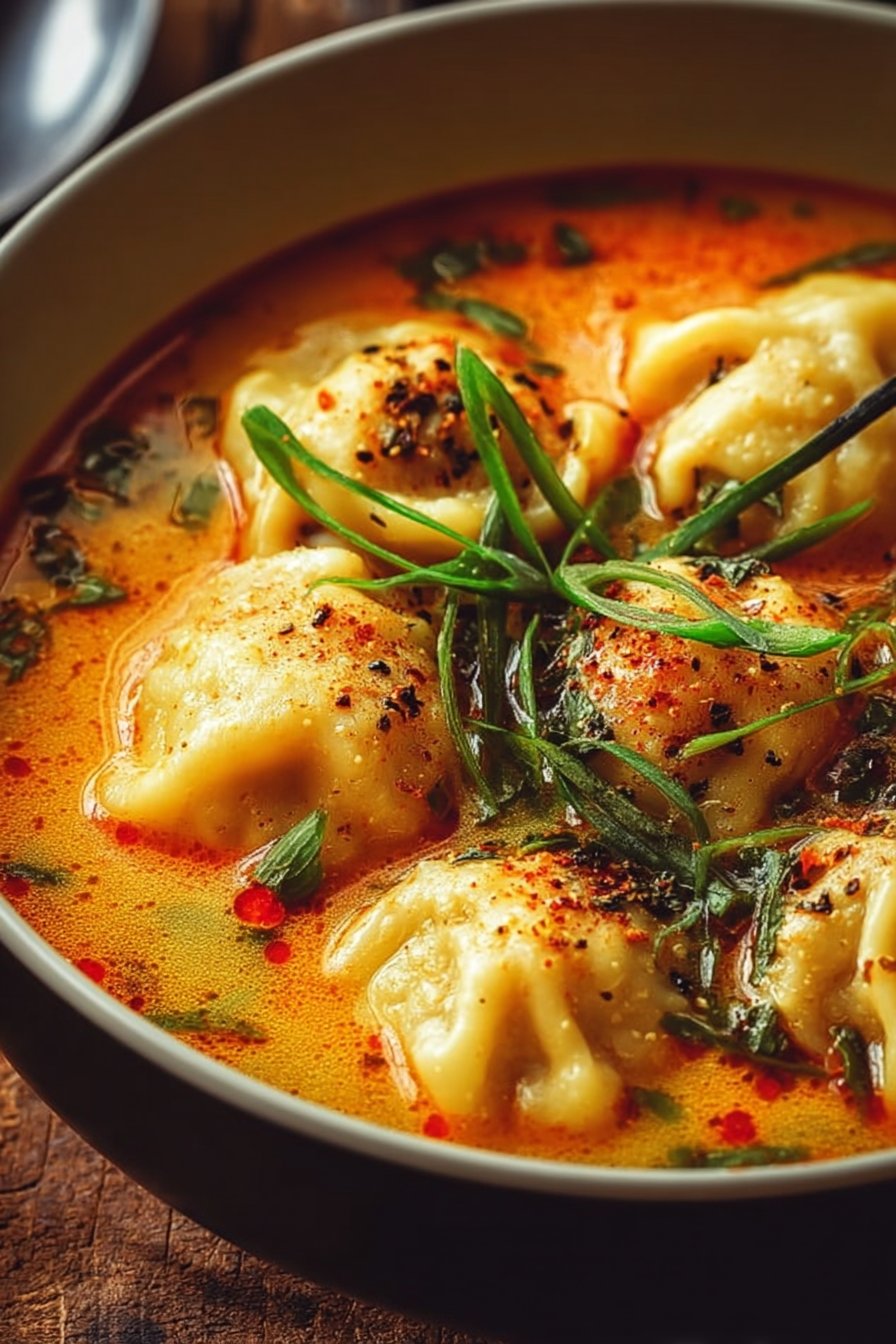 Coconut Curry Soup with Dumplings