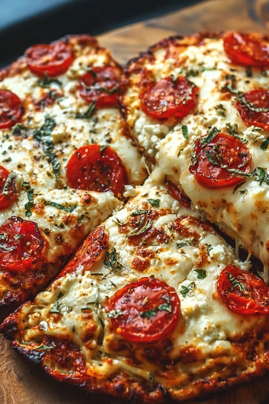 Cottage Cheese Flatbread Pizza