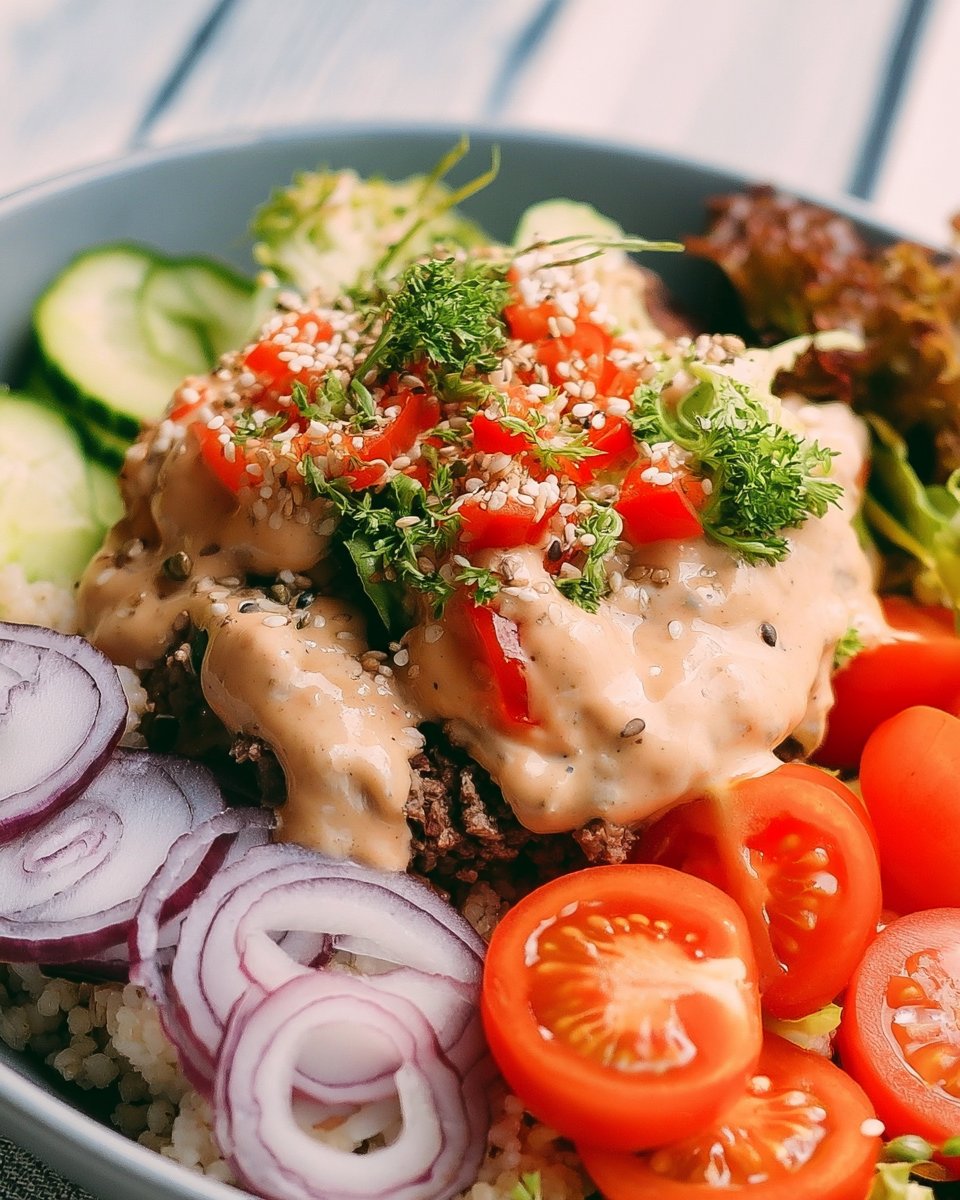 Healthy Burger Bowl Recipe