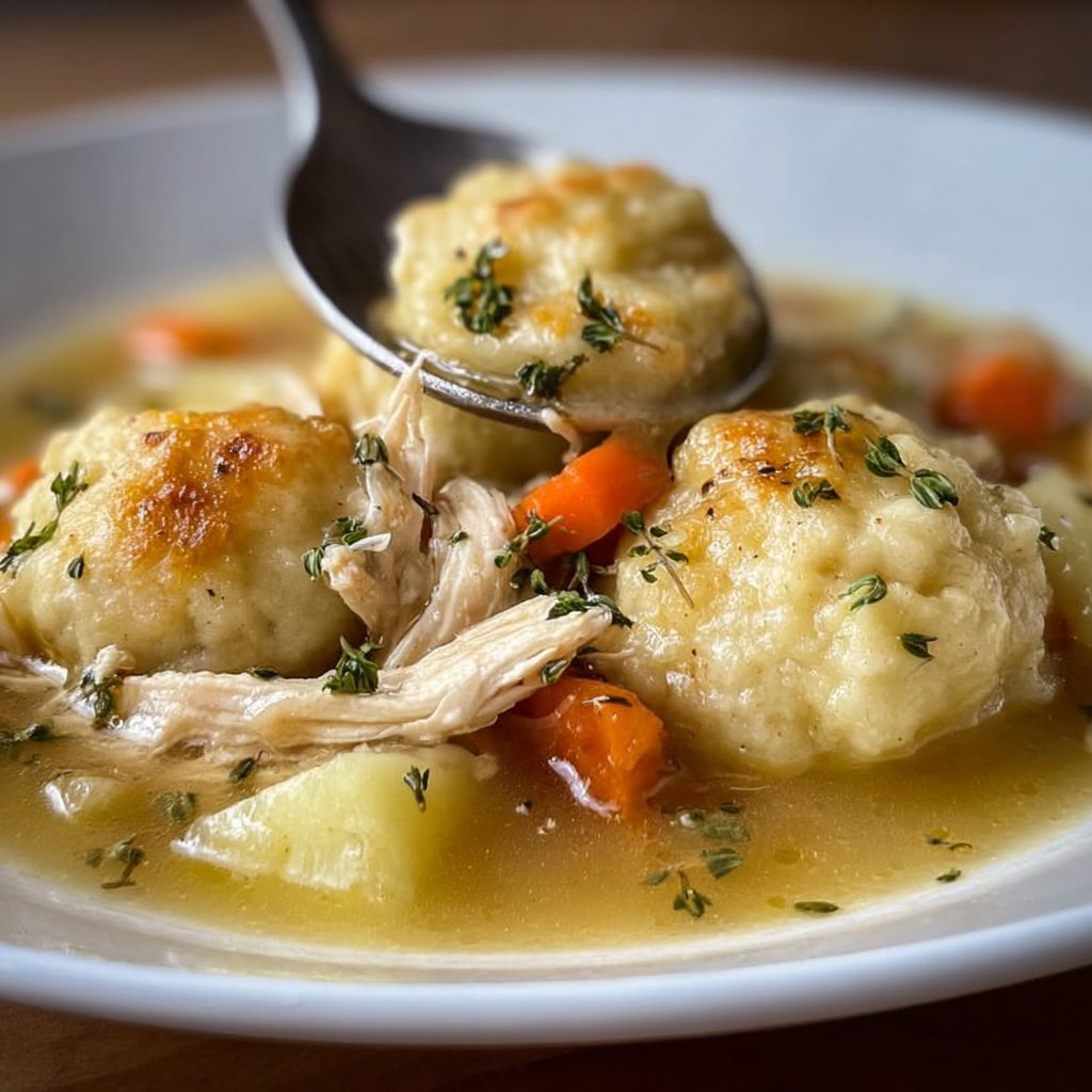 Hearty Chicken Soup with Potato Dumplings