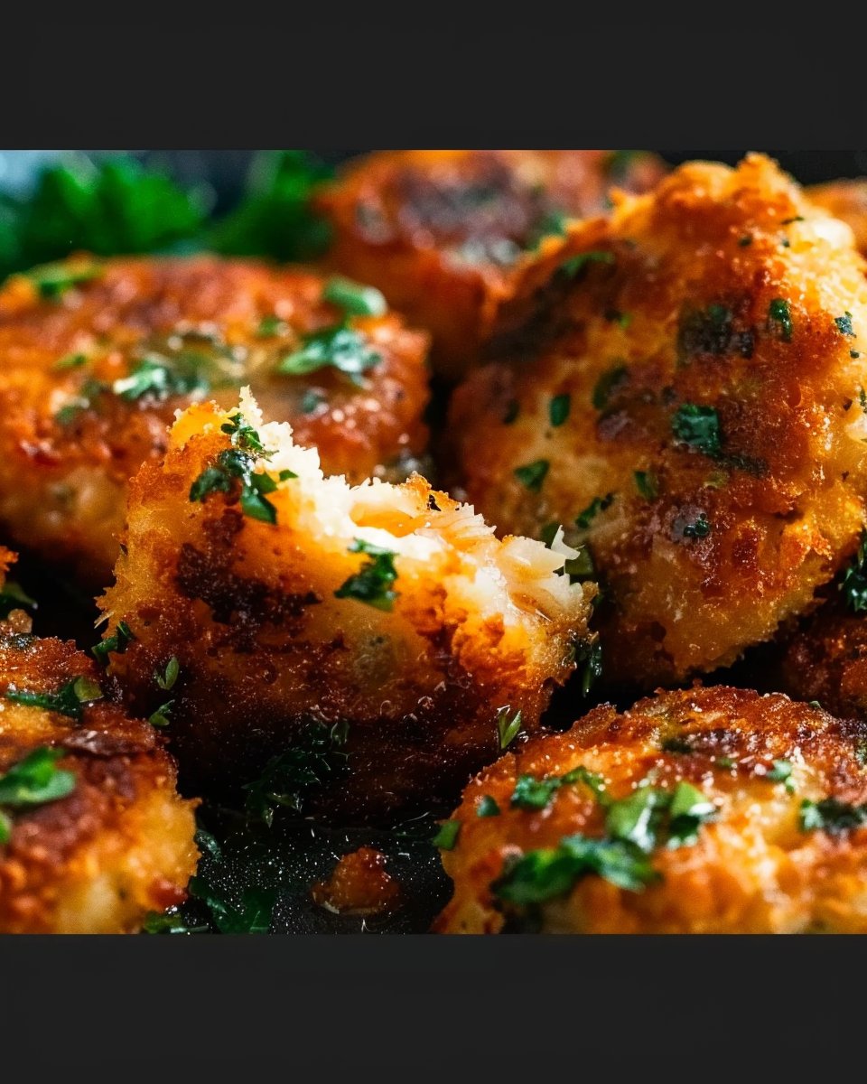 Crispy Air Fryer Fish Cakes with Garlic & Parsley