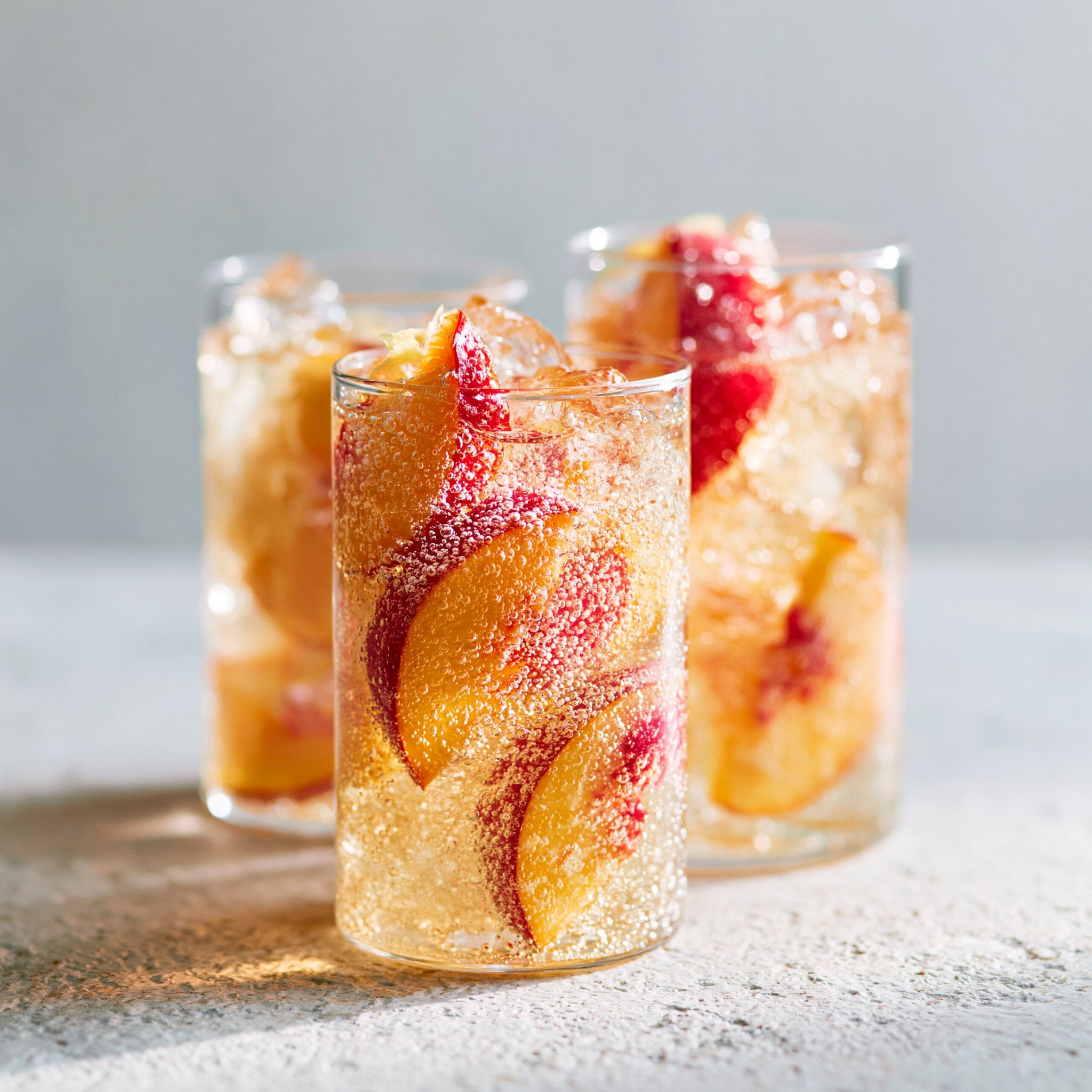 Ginger Peach Sparkler Mocktail