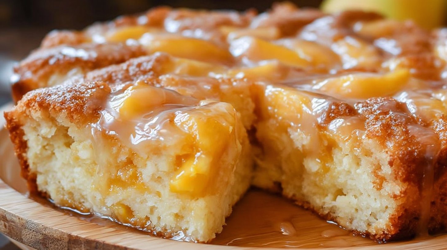 Brown Sugar Peach Cake for Family Desserts
