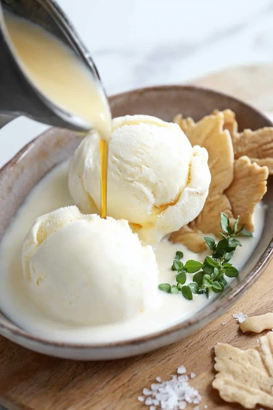 Hausgemachtes Ahorn-Eiscreme