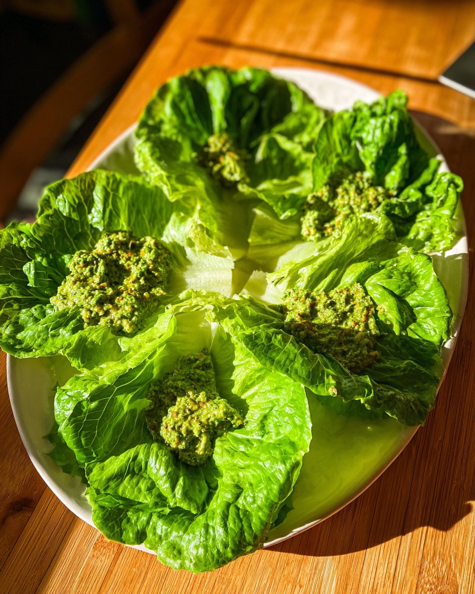 Gem Lettuce with Dill Sauce