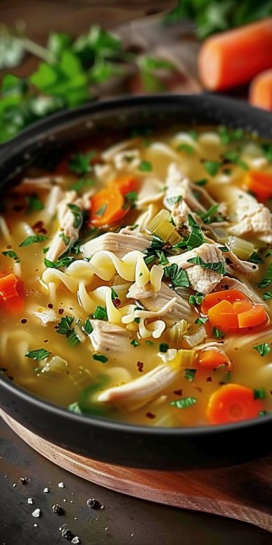 Soupe au Poulet et Nouilles