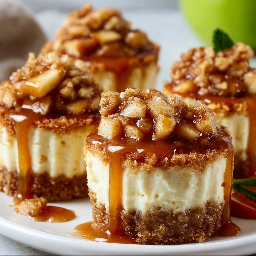 Apple Crisp Mini Cheesecakes