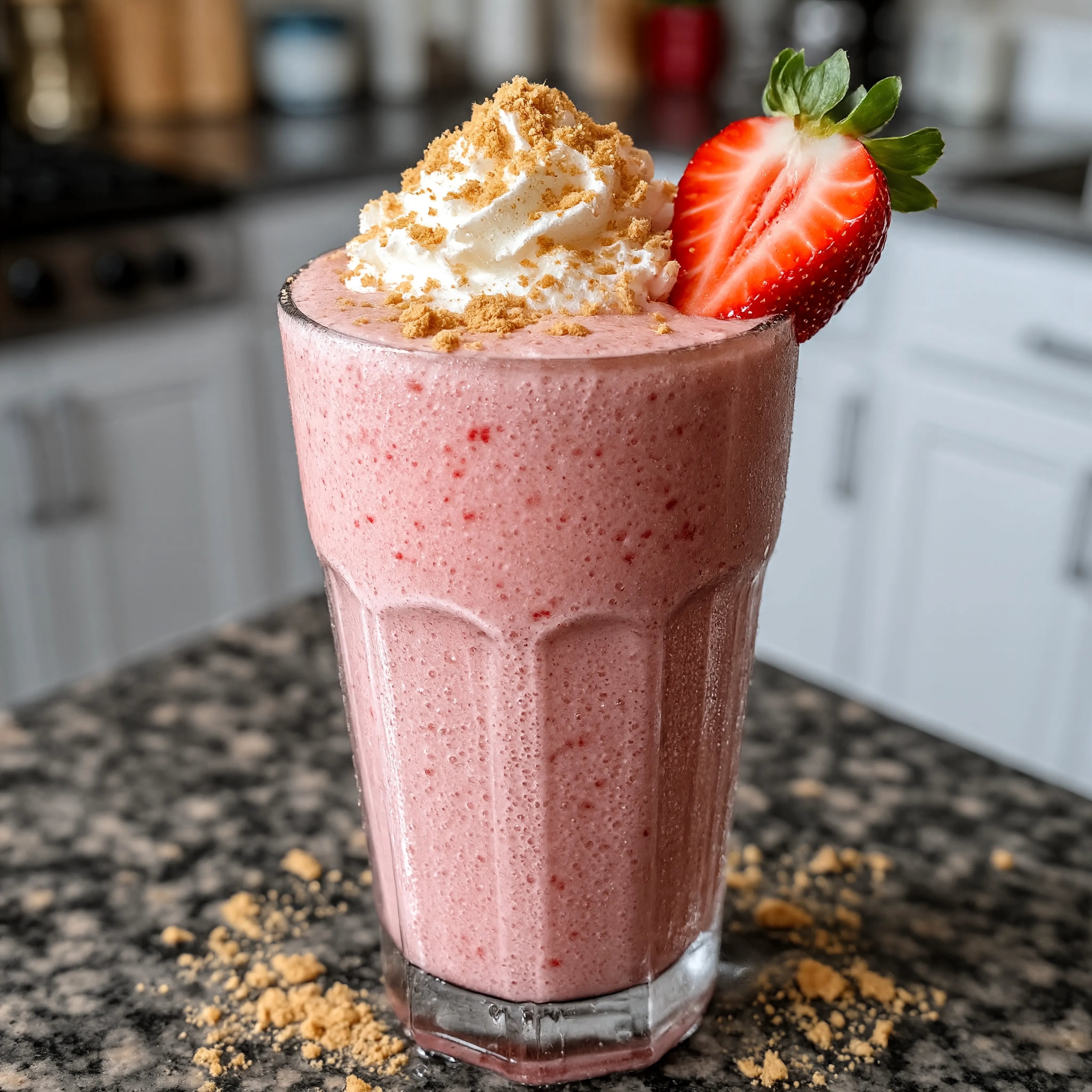Strawberry Shortcake Protein Smoothie 1 Strawberry Shortcake Protein Smoothie