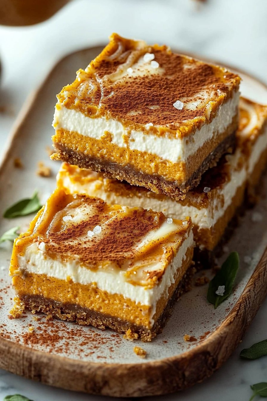 Pumpkin Spice Cheesecake Bars